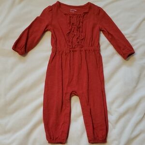 GAP Baby Red Long Sleeved Romper, 12-18 Months